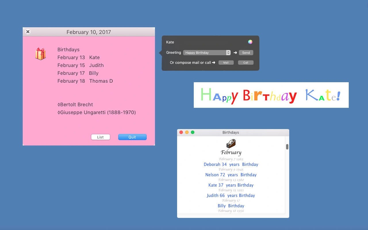 BirthdayBook screenshot