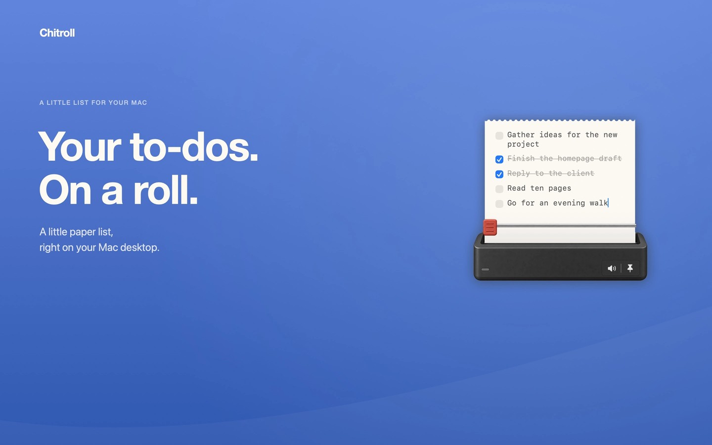 Chitroll: Paper To-Do List screenshot