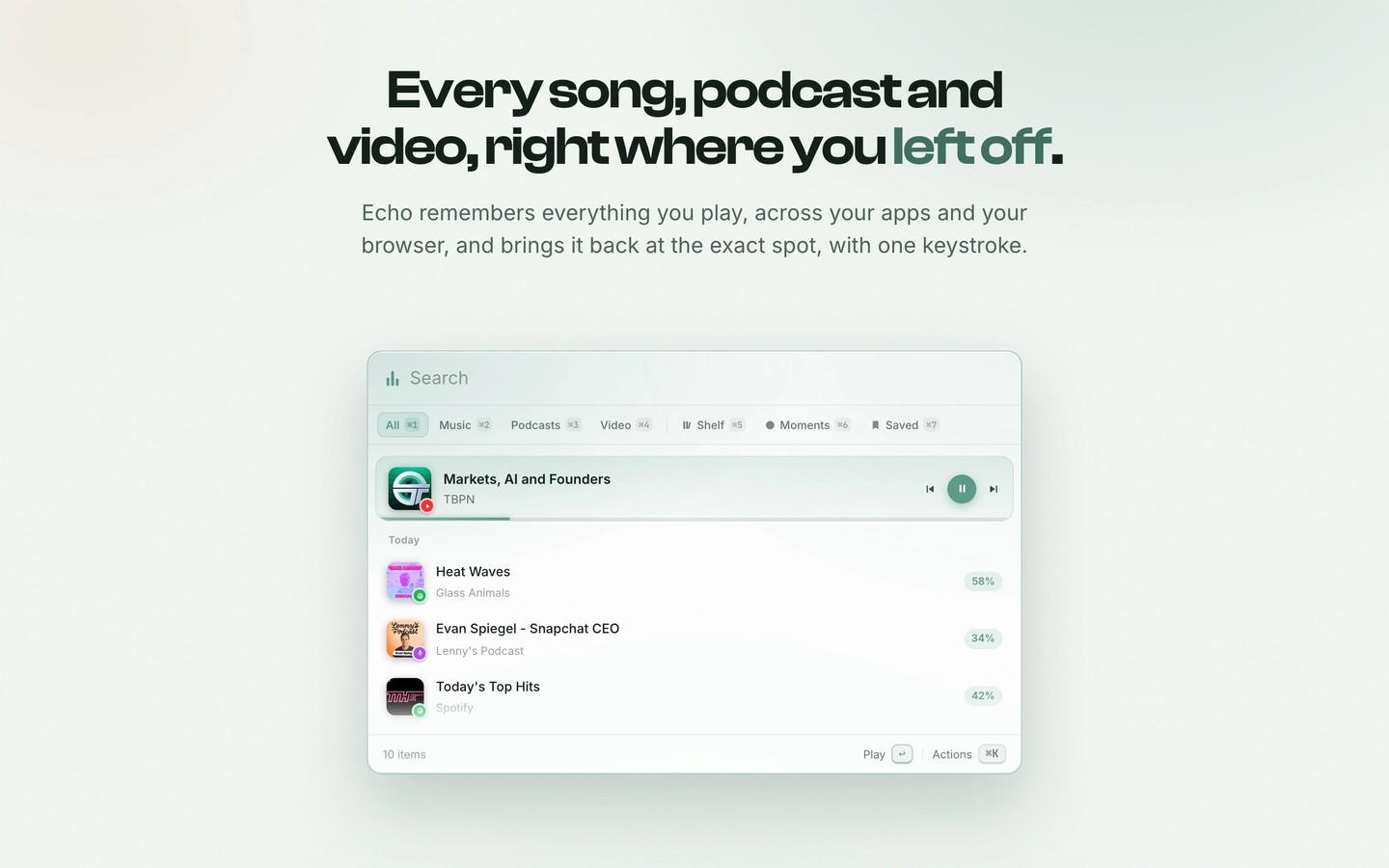 Echo screenshot