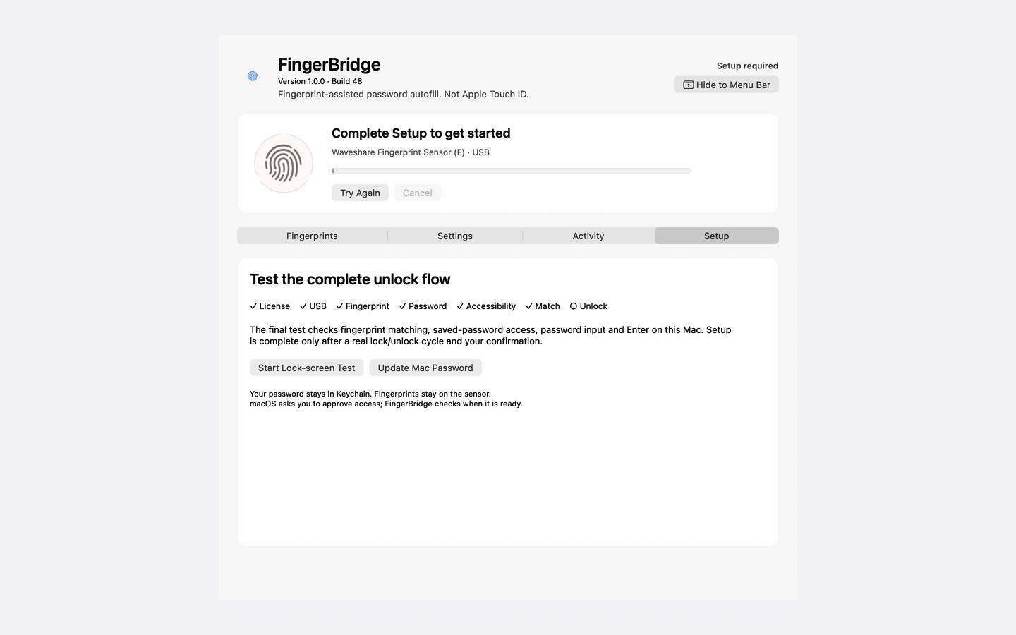 FingerBridge screenshot