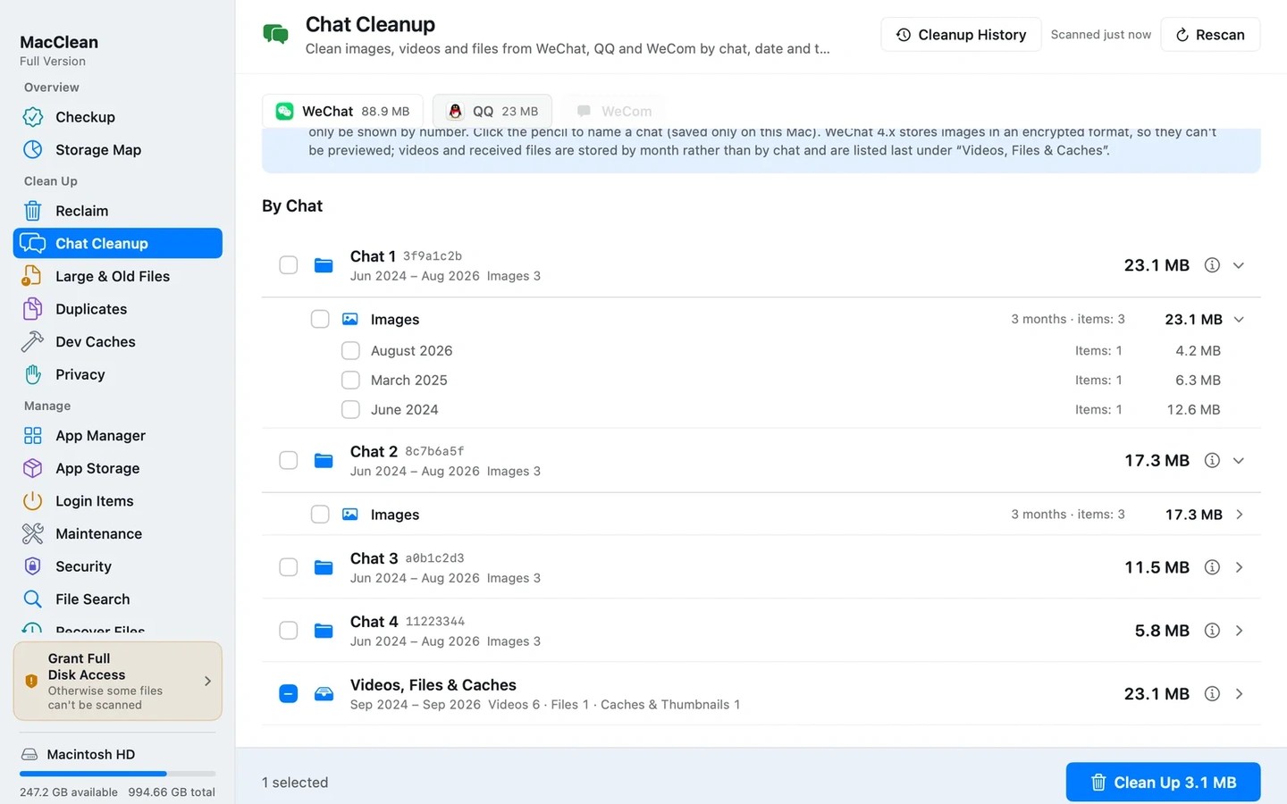 MacClean screenshot