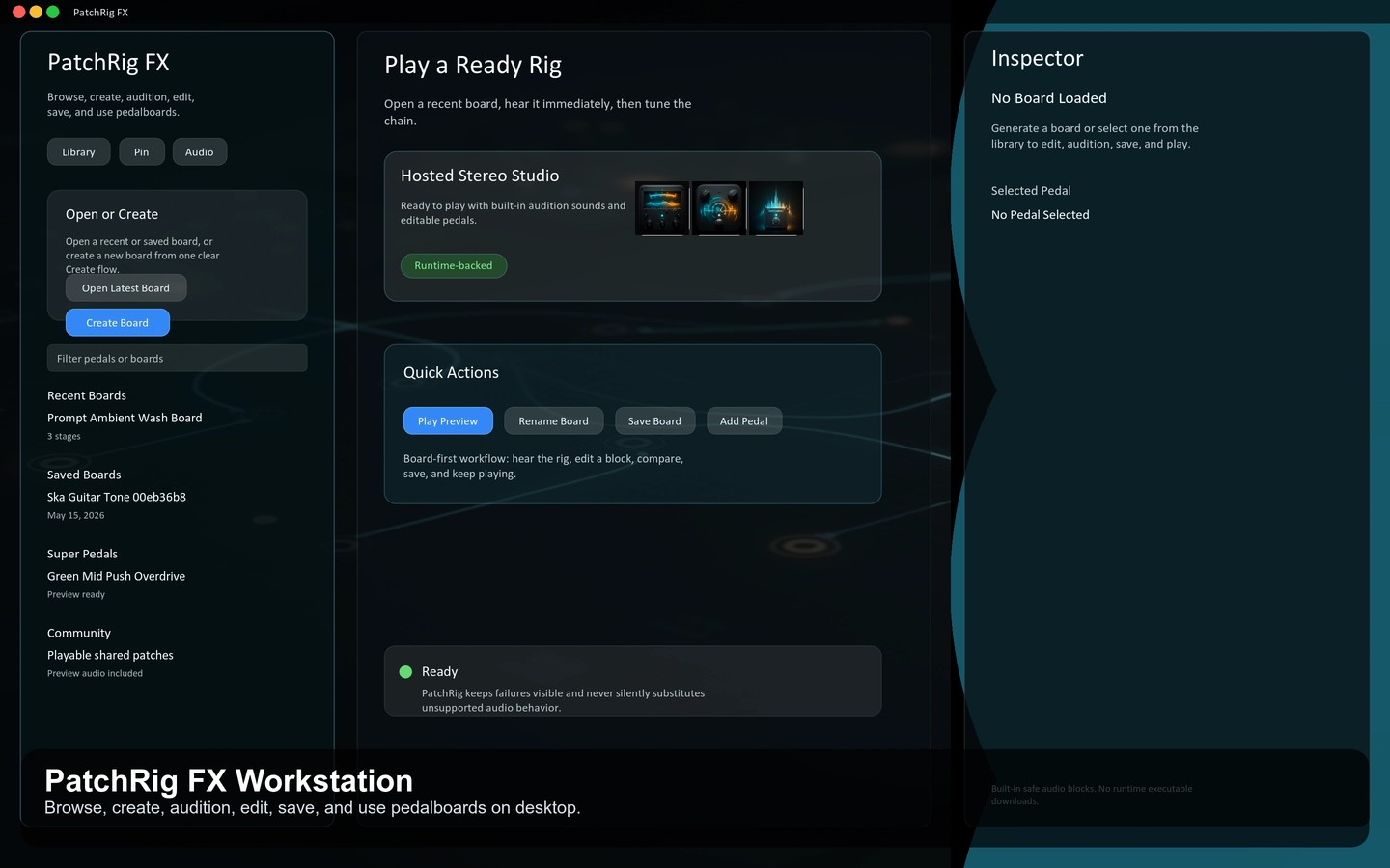 PatchRig FX Workstation screenshot