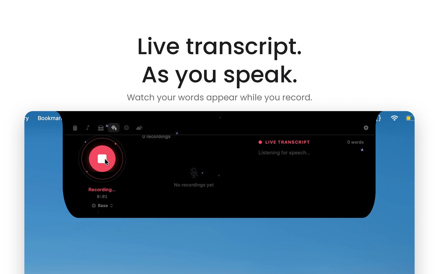 Recall screenshot